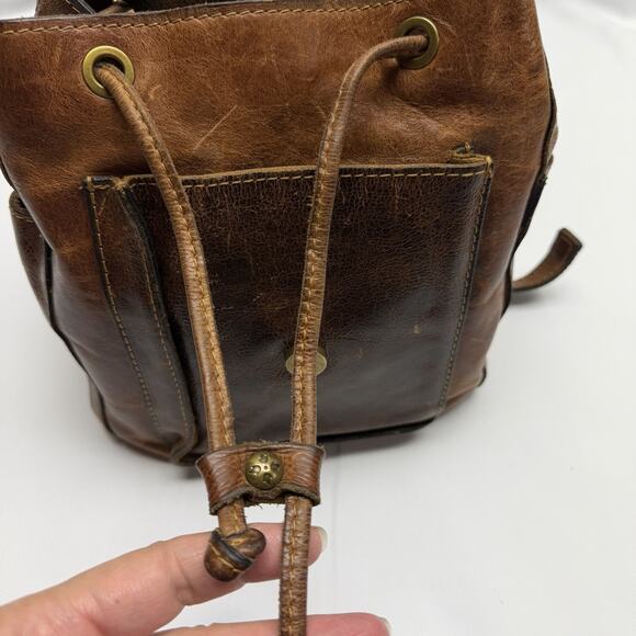 Patricia Nash Leather Backpack Purse Brown Distressed Vintage Boho Satchel Bag main image 9